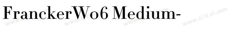 FranckerW06 Medium字体转换